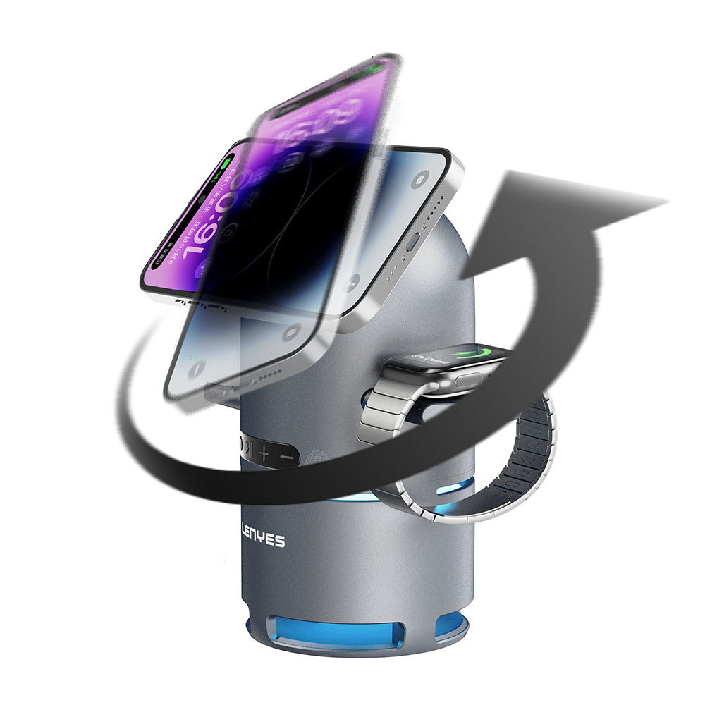 Lenyes PW321 Qi2 Şarj Teknolojili Bluetooth Speaker Hoparlör Özellikli Telefon&Akıllı Saat&Kulaklık 15W 4in1 Kablosuz Şarj Standı Lenyes PW321 Qi2 Şarj Teknolojili Bluetooth Speaker Hoparlör Özellikli Telefon&Akıllı Saat&Kulaklık 15W 4in1 Kablosuz Şarj Standı